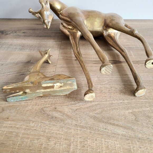 Vintage midcentury brass giraffes figurines. MC braas. - Picture 7 of 7